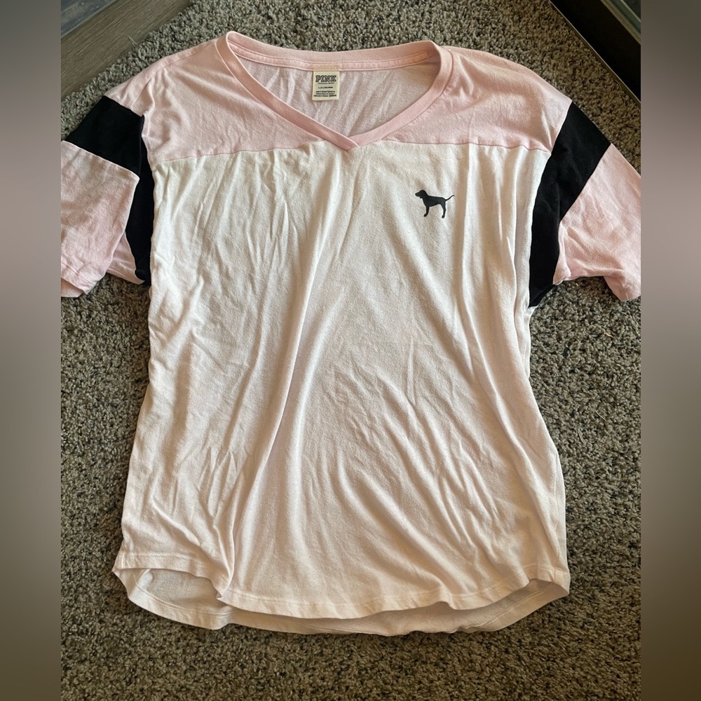 Pink Victoria’s Secret v neck t shirt/sleepwear
